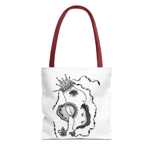 Tote bag stoffen draagtas met Unieke illustratie