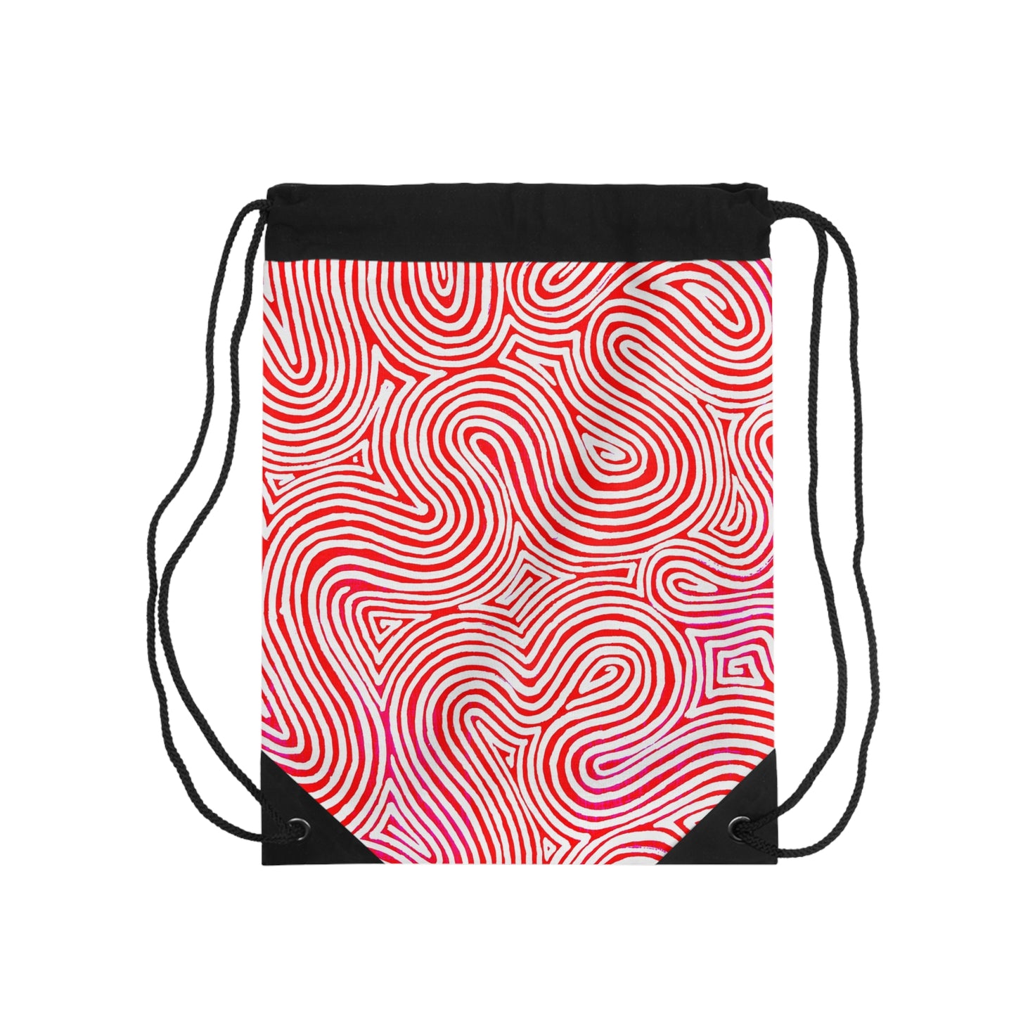 Gymtas met trekkoord met Rood Design