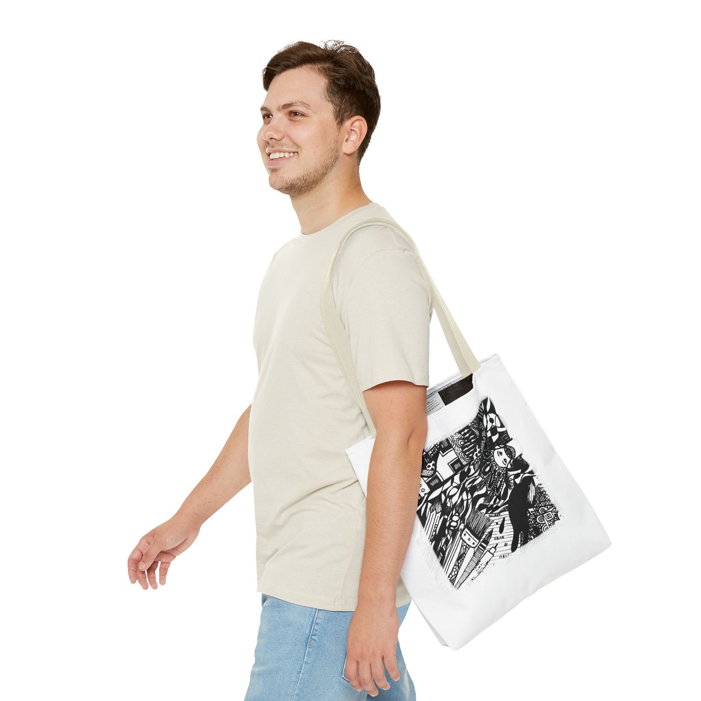 Tote bag Stoffen draagtas met creatieve opdruk