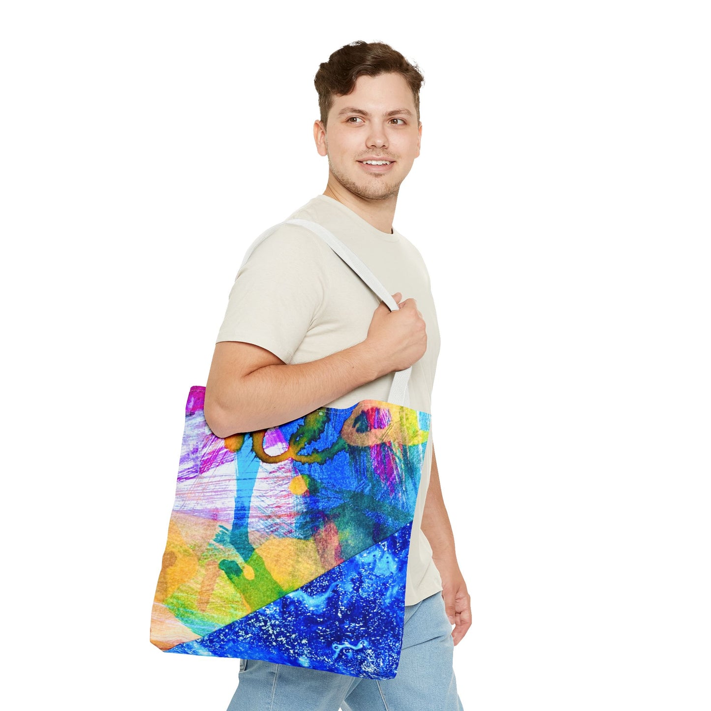 Tote bag Stoffen draagtas Colourful Ocean