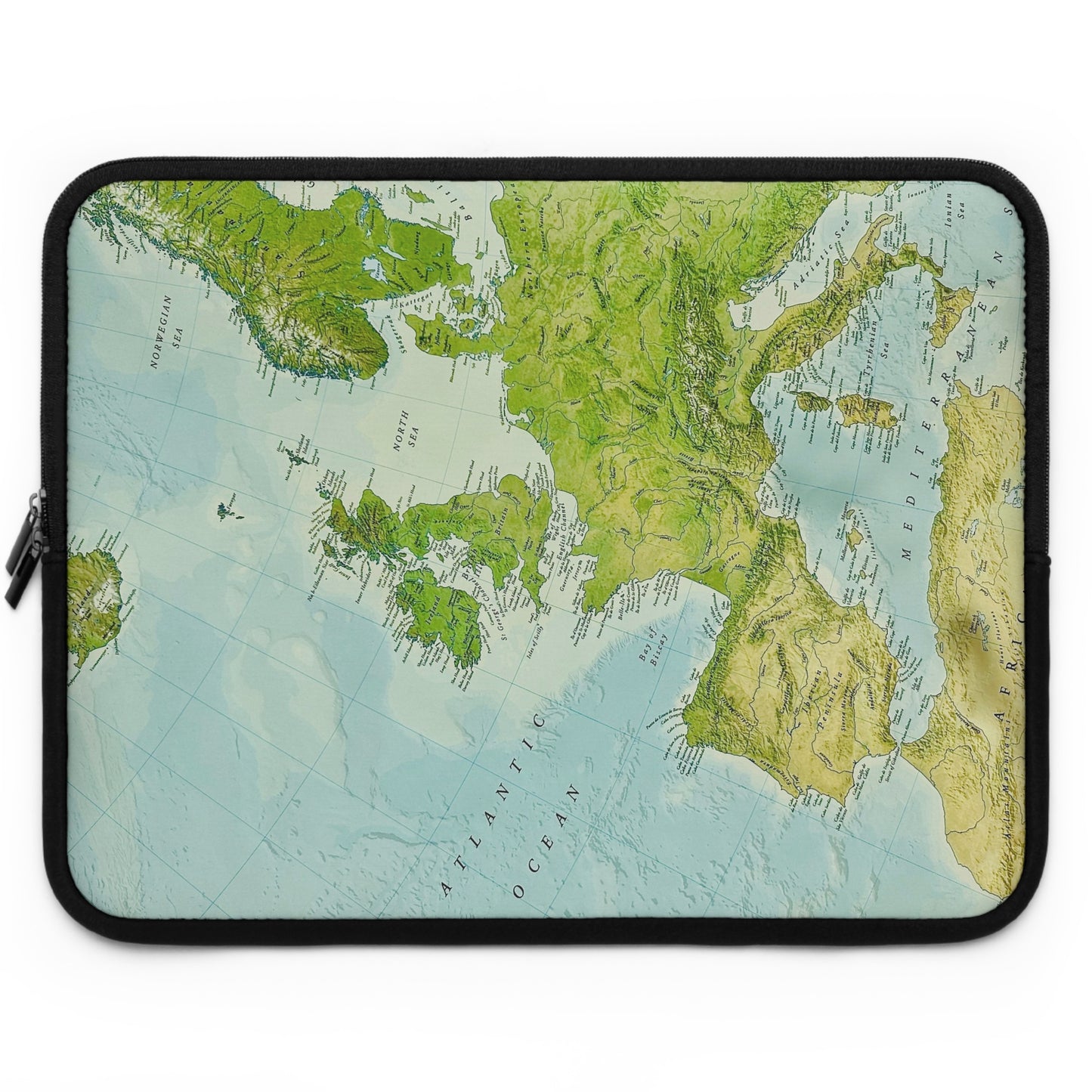 Hoes voor laptop en Ipad wereldkaart