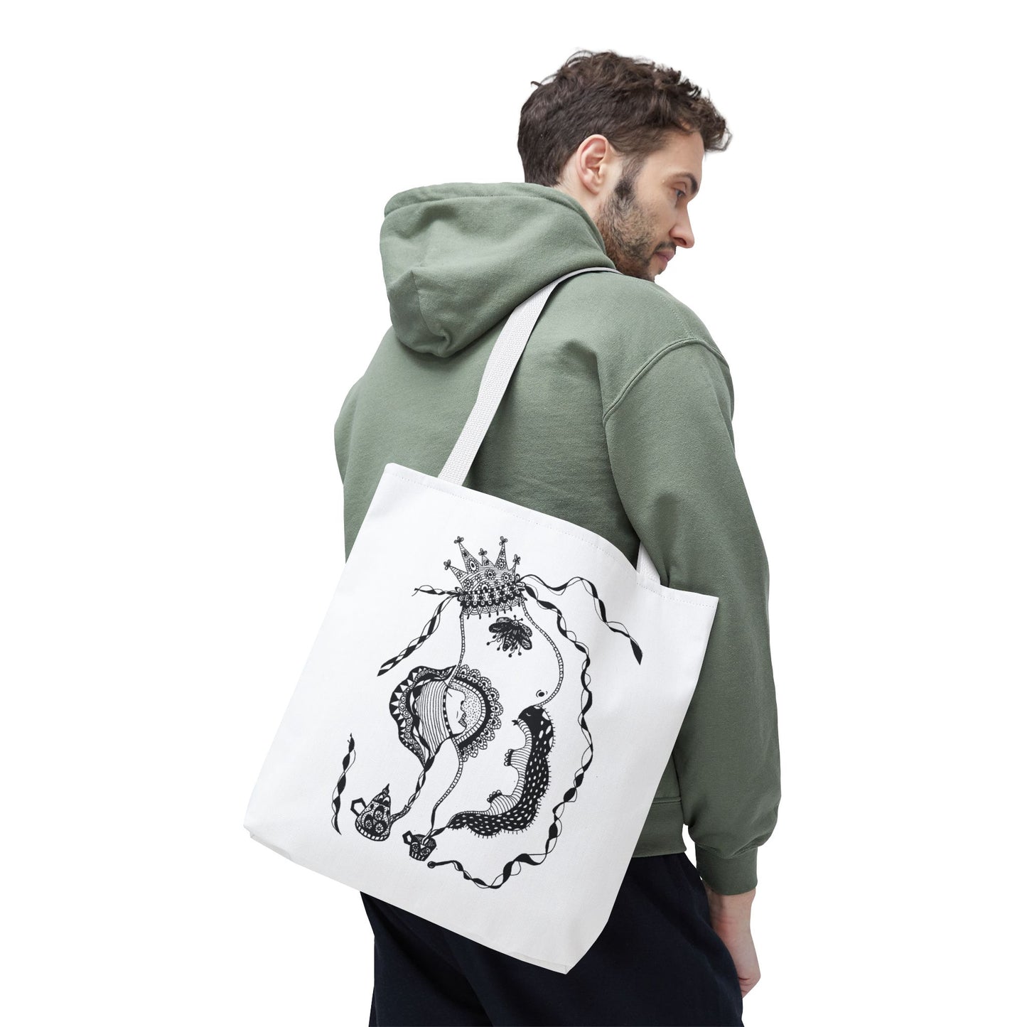 Tote bag stoffen draagtas met Unieke illustratie