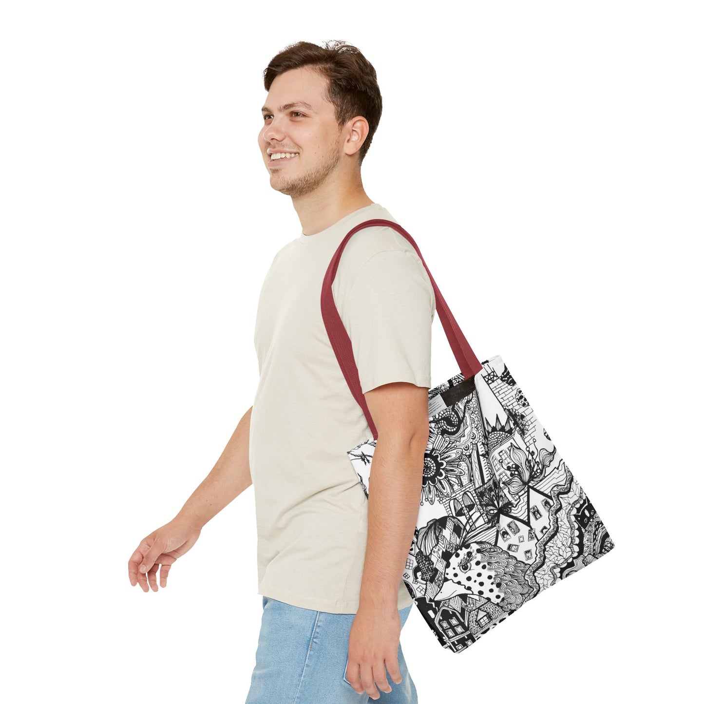 Tote bag Stoffen draagtas met Uniek ontwerp