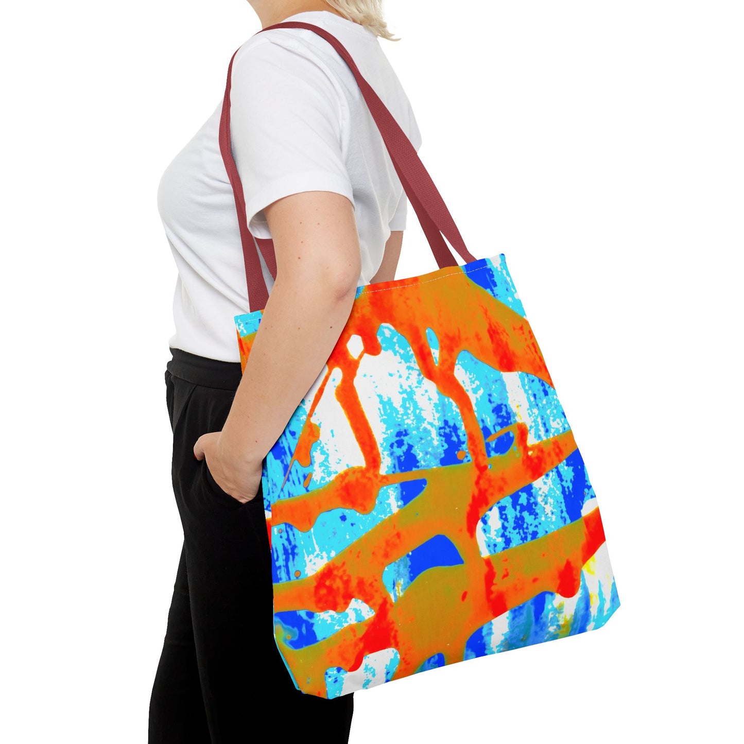 Tote bag Stoffen draagtas Blue Orange