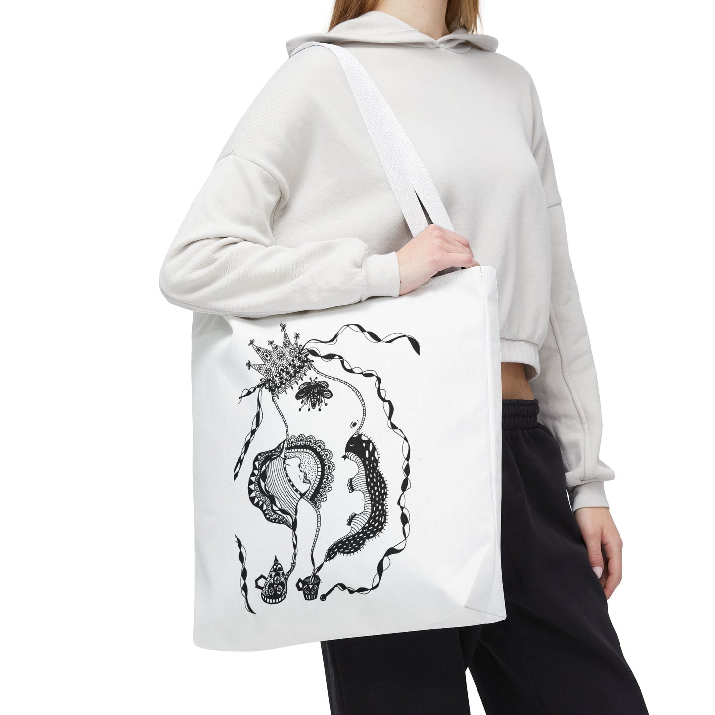 Tote bag stoffen draagtas met Unieke illustratie