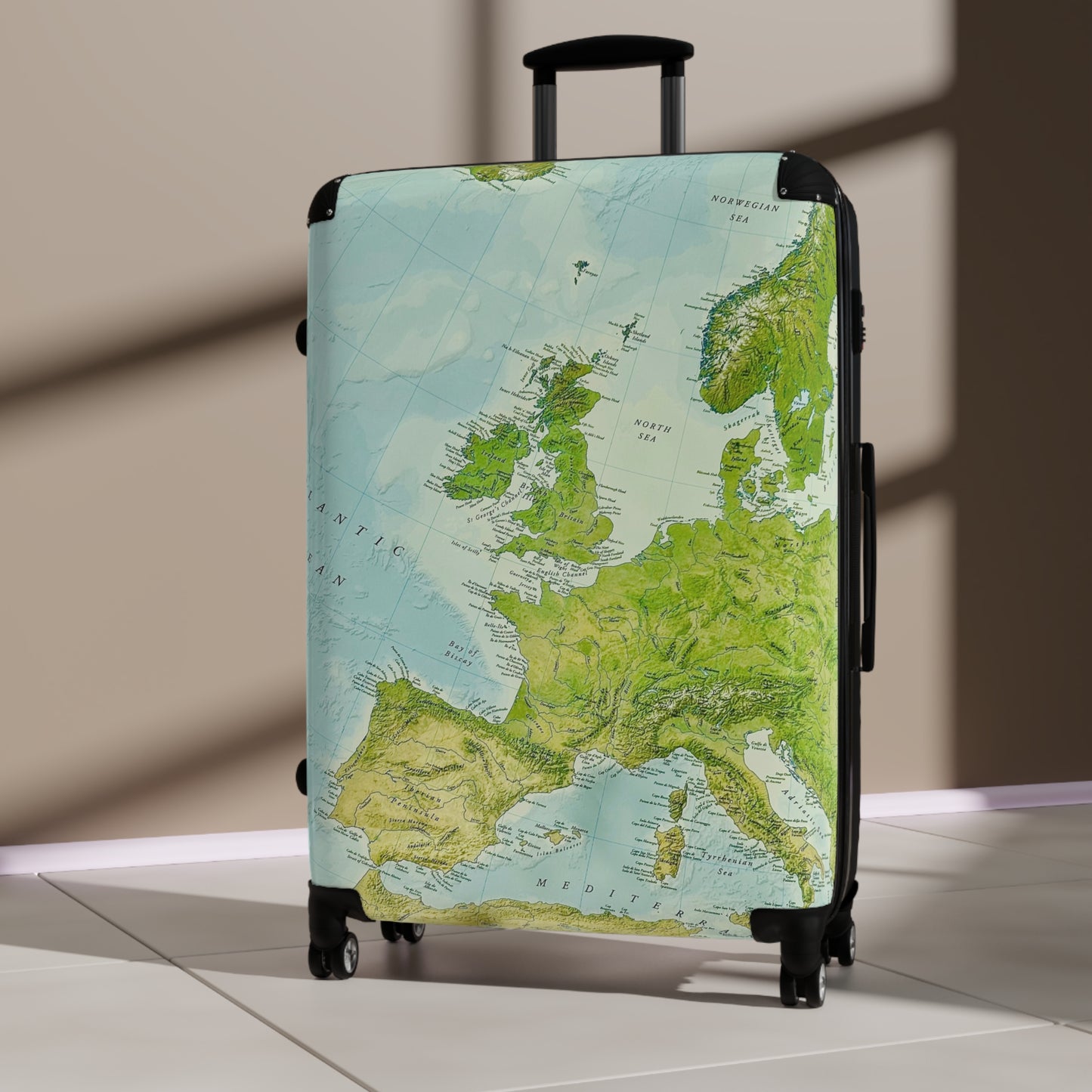 Reiskoffer met wereldkaart Design