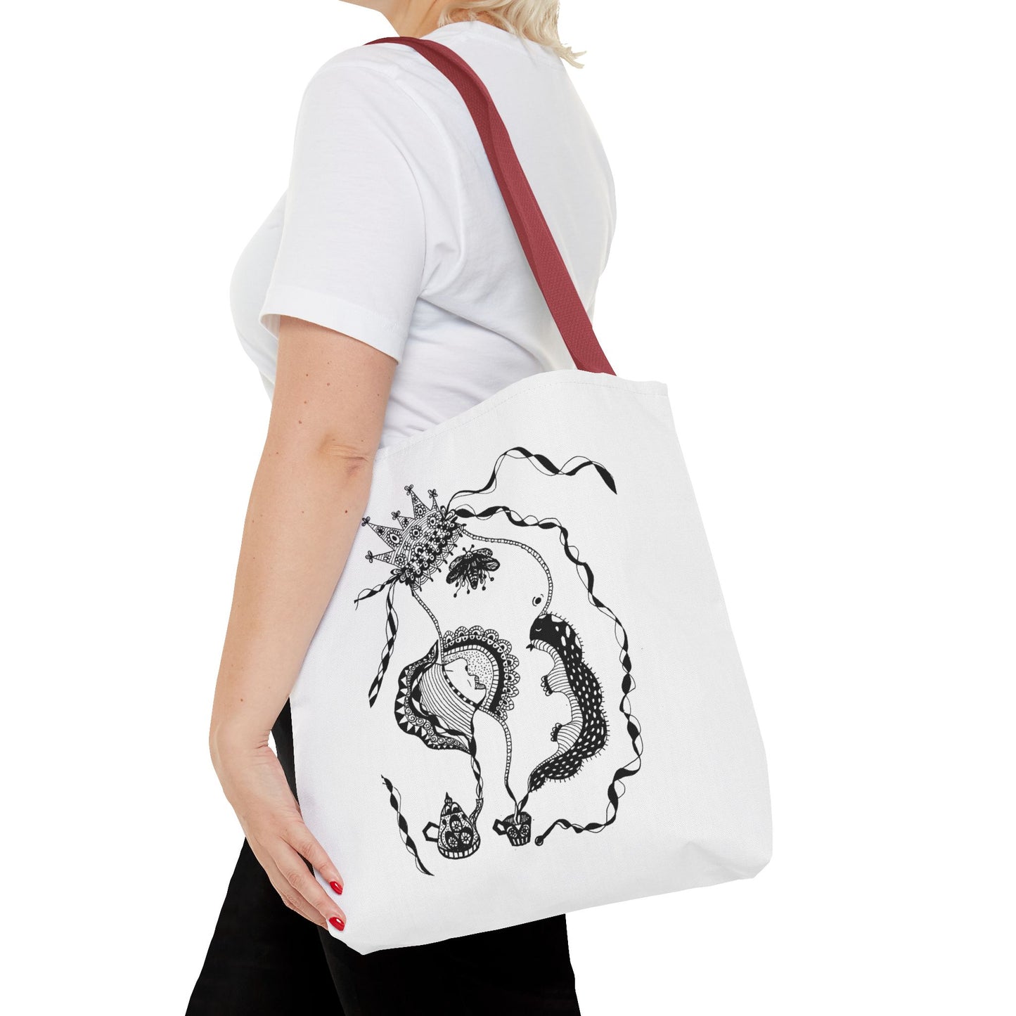 Tote bag stoffen draagtas met Unieke illustratie