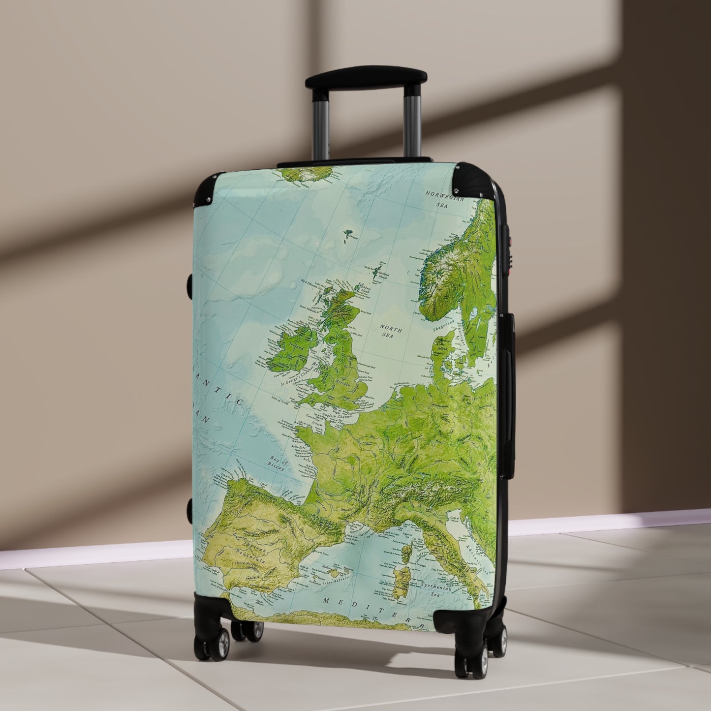 Reiskoffer met wereldkaart Design