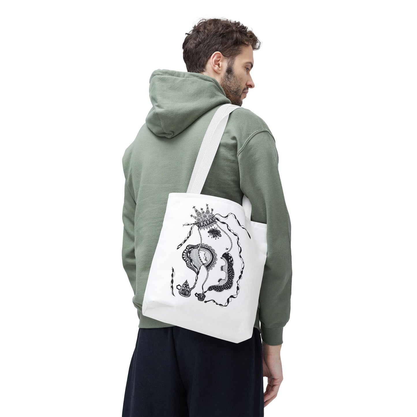 Tote bag stoffen draagtas met Unieke illustratie