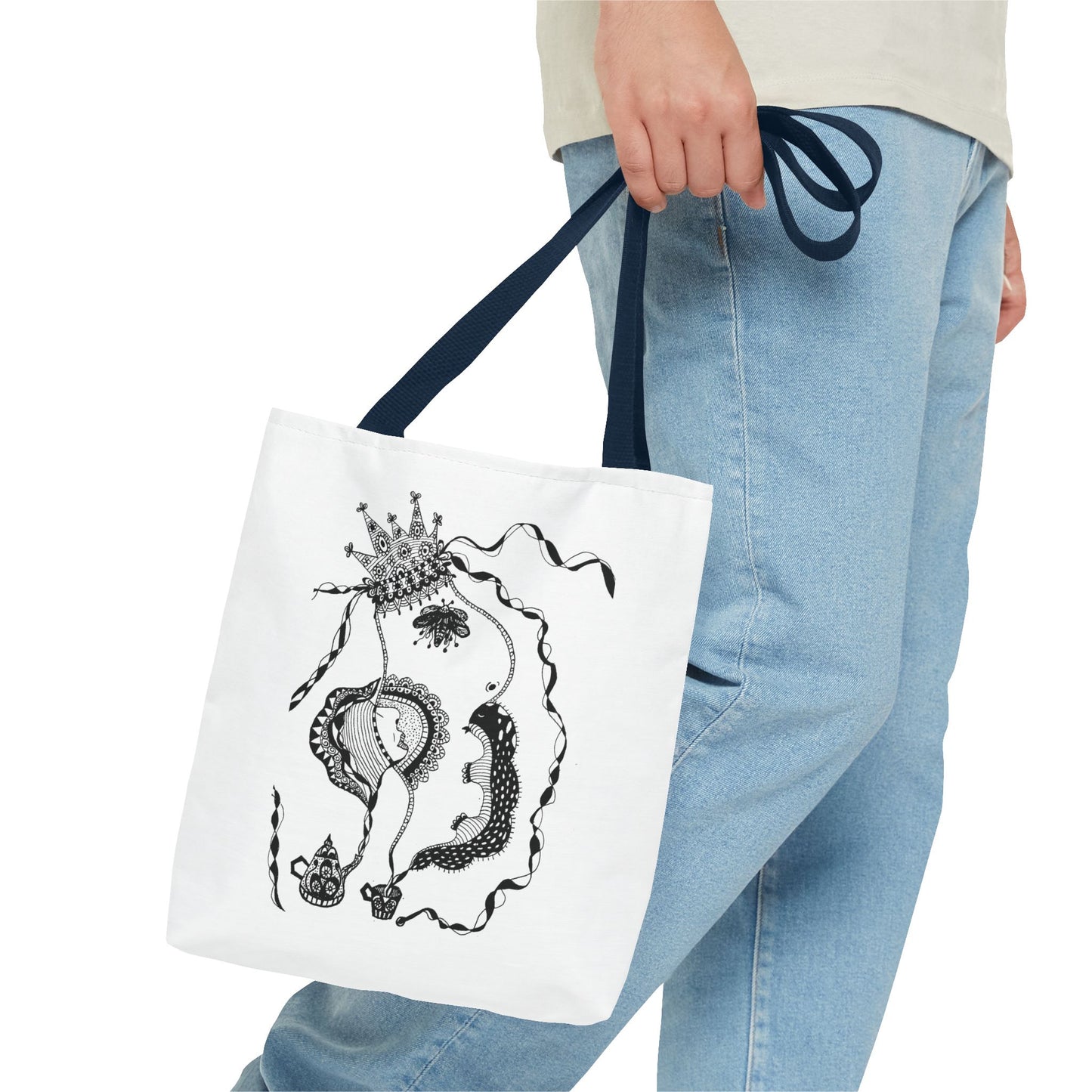 Tote bag stoffen draagtas met Unieke illustratie