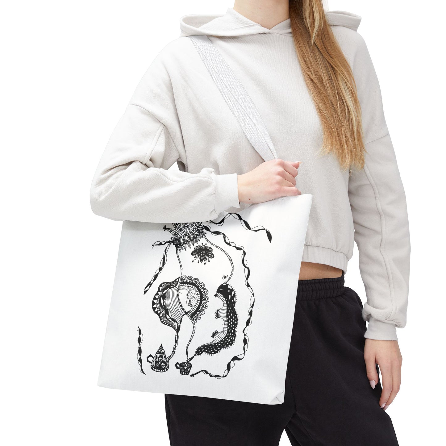 Tote bag stoffen draagtas met Unieke illustratie