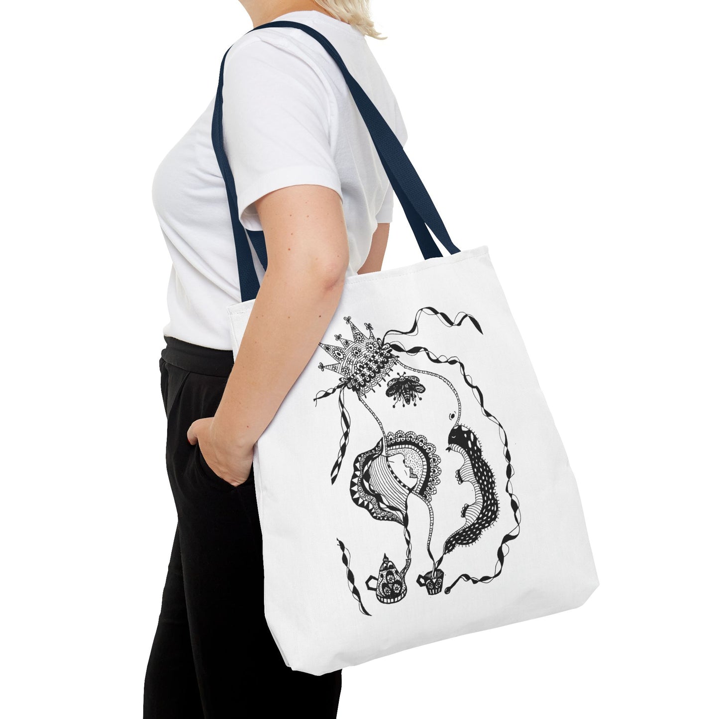 Tote bag stoffen draagtas met Unieke illustratie