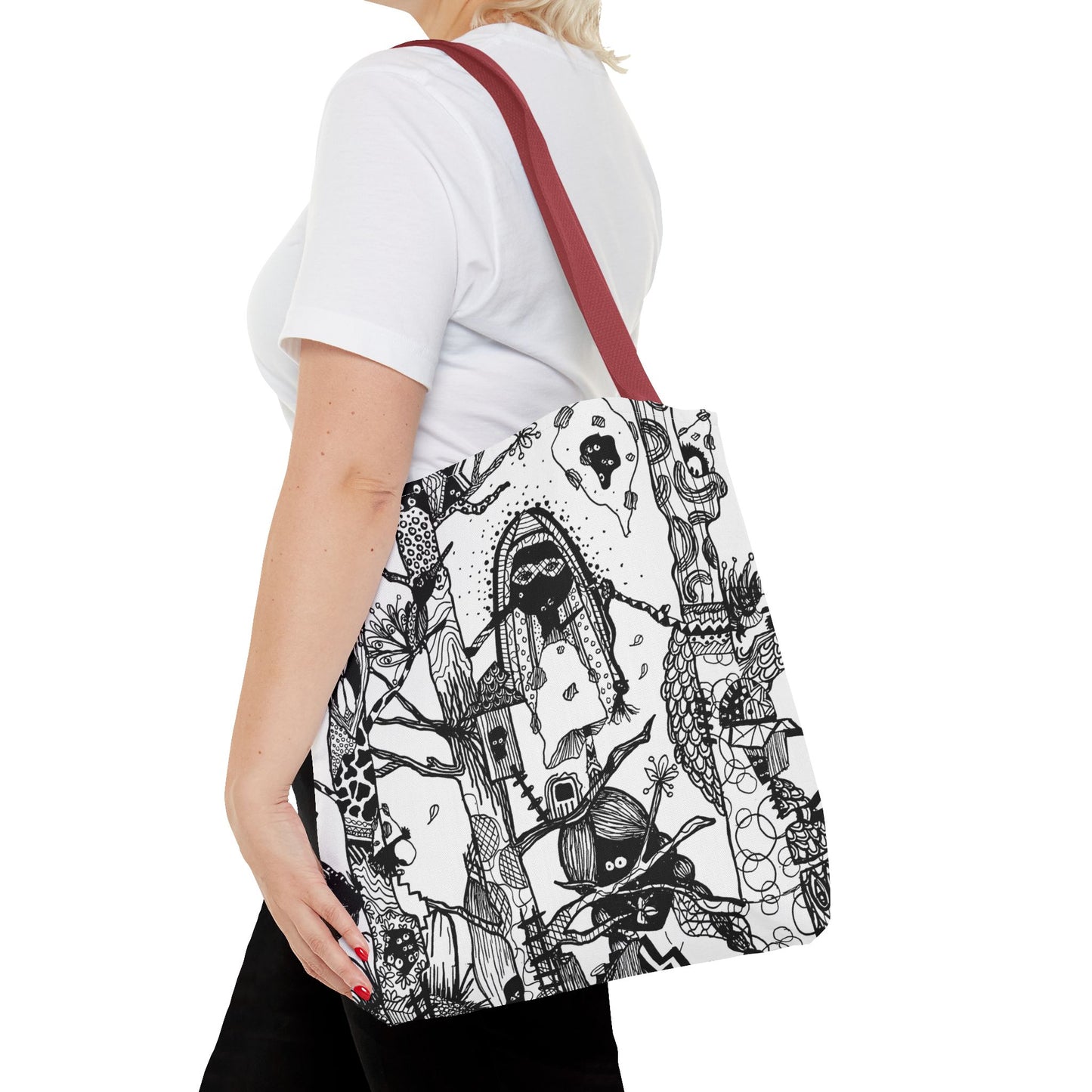 Tote bag Stoffen draagtas Unieke Illustratie