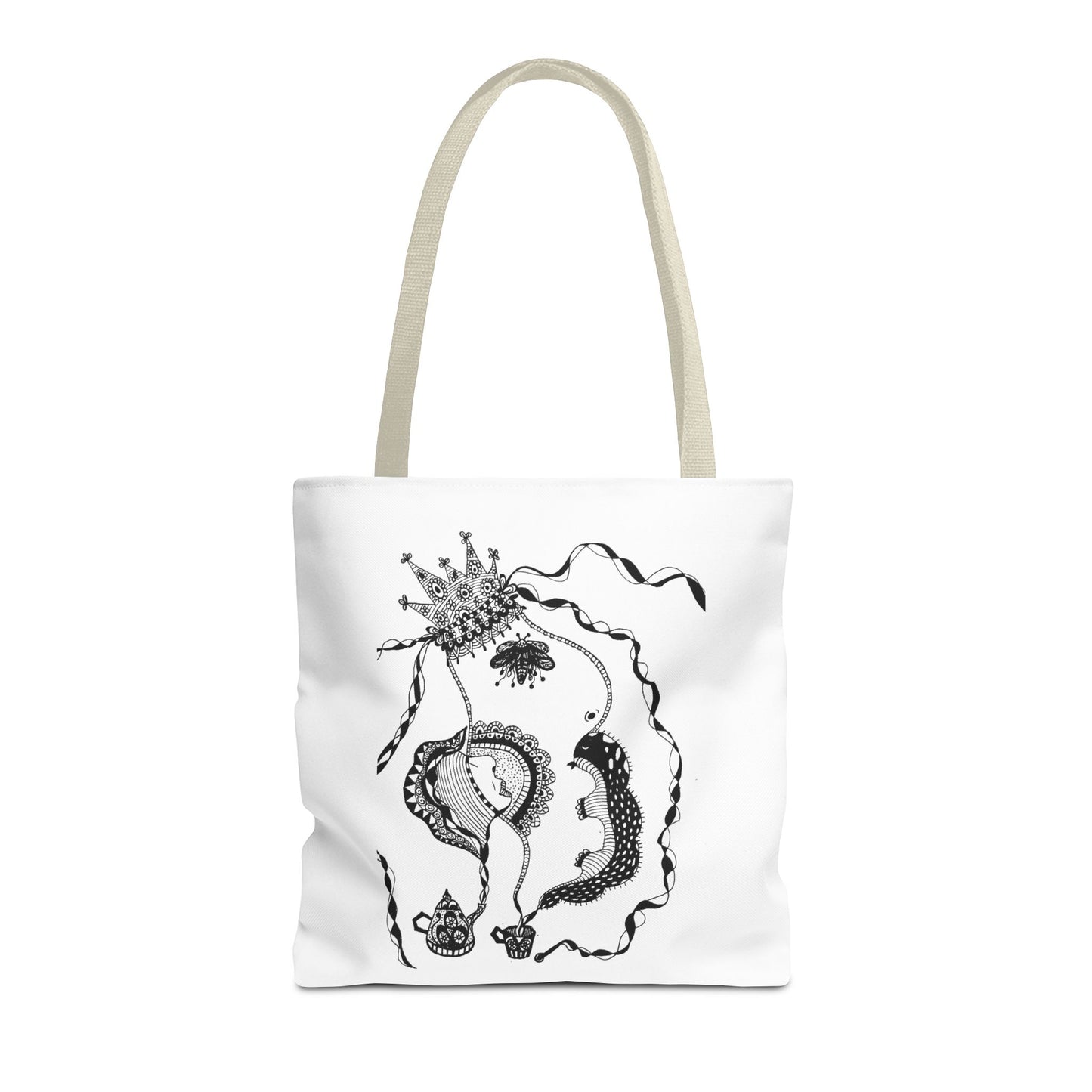 Tote bag stoffen draagtas met Unieke illustratie