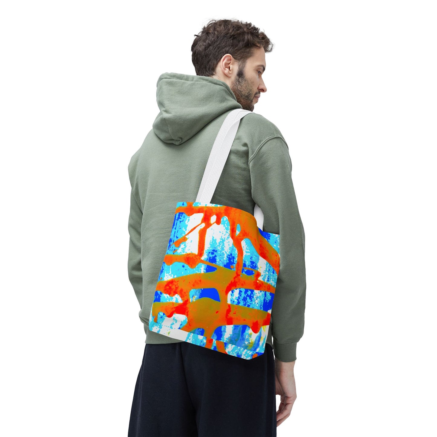 Tote bag Stoffen draagtas Blue Orange
