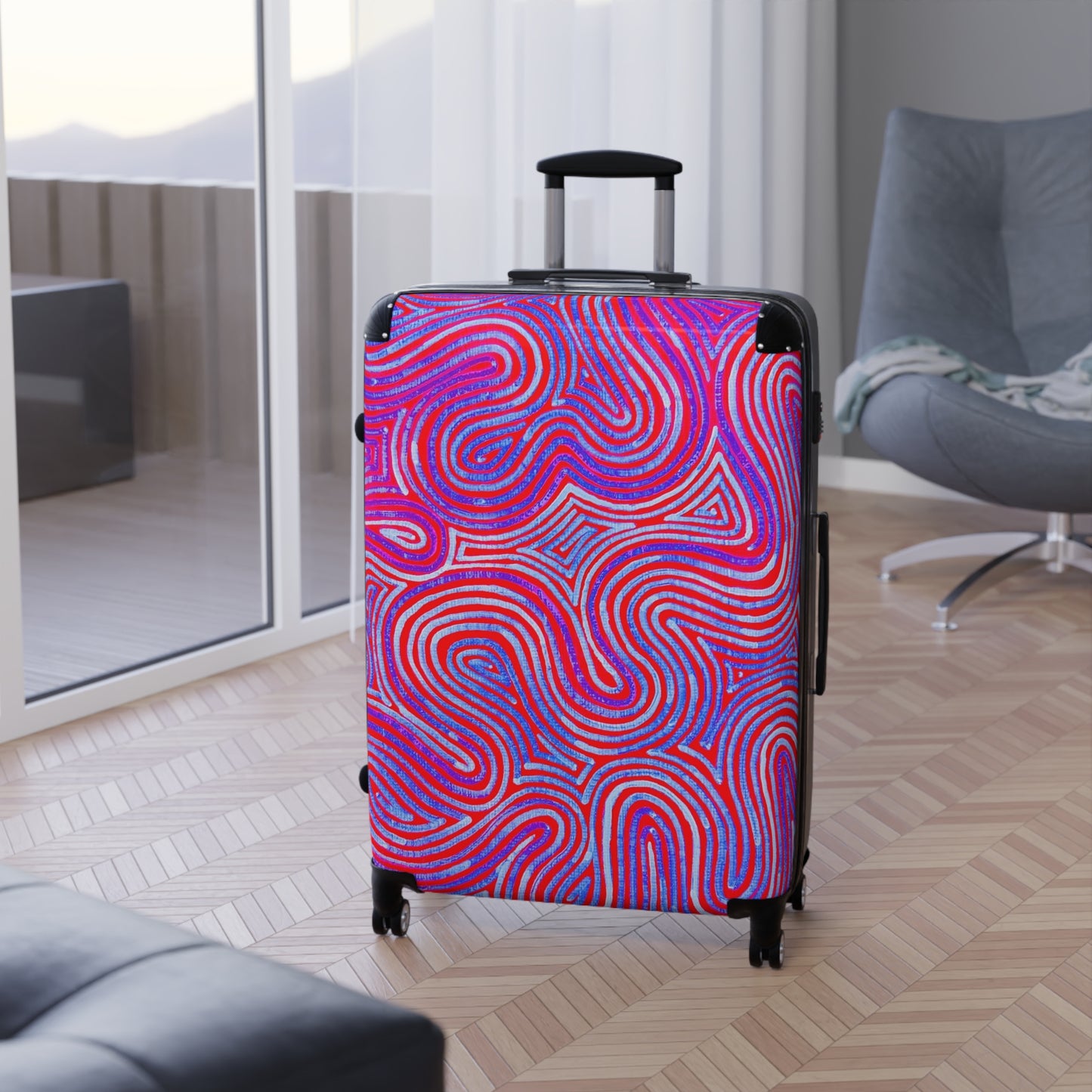 Reiskoffer met Paar roze Design