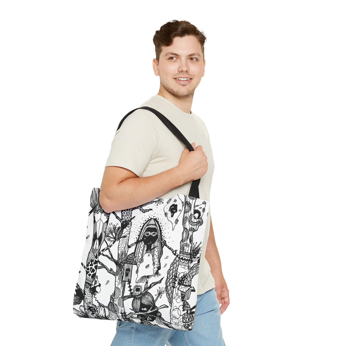 Tote bag Stoffen draagtas Unieke Illustratie