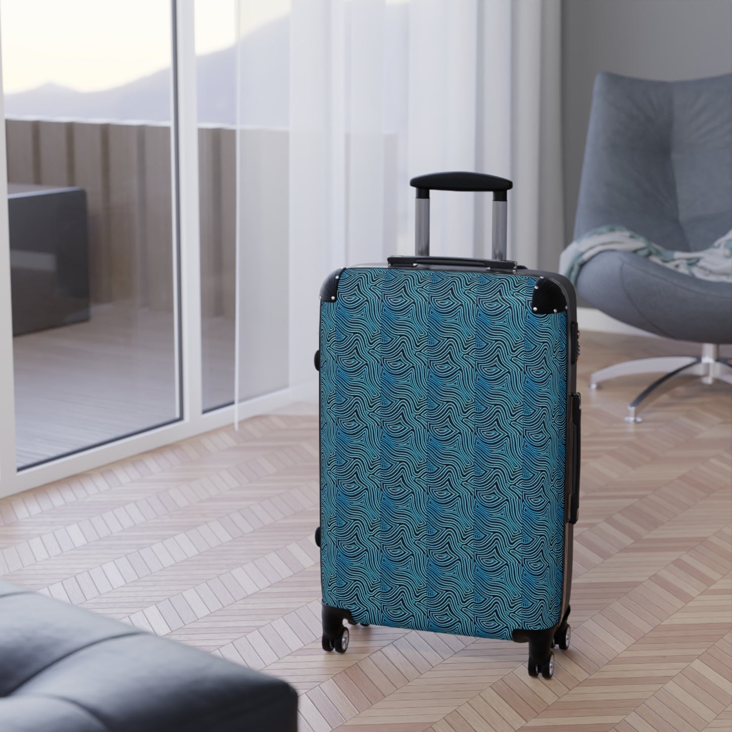 Reiskoffer met Blauw Design