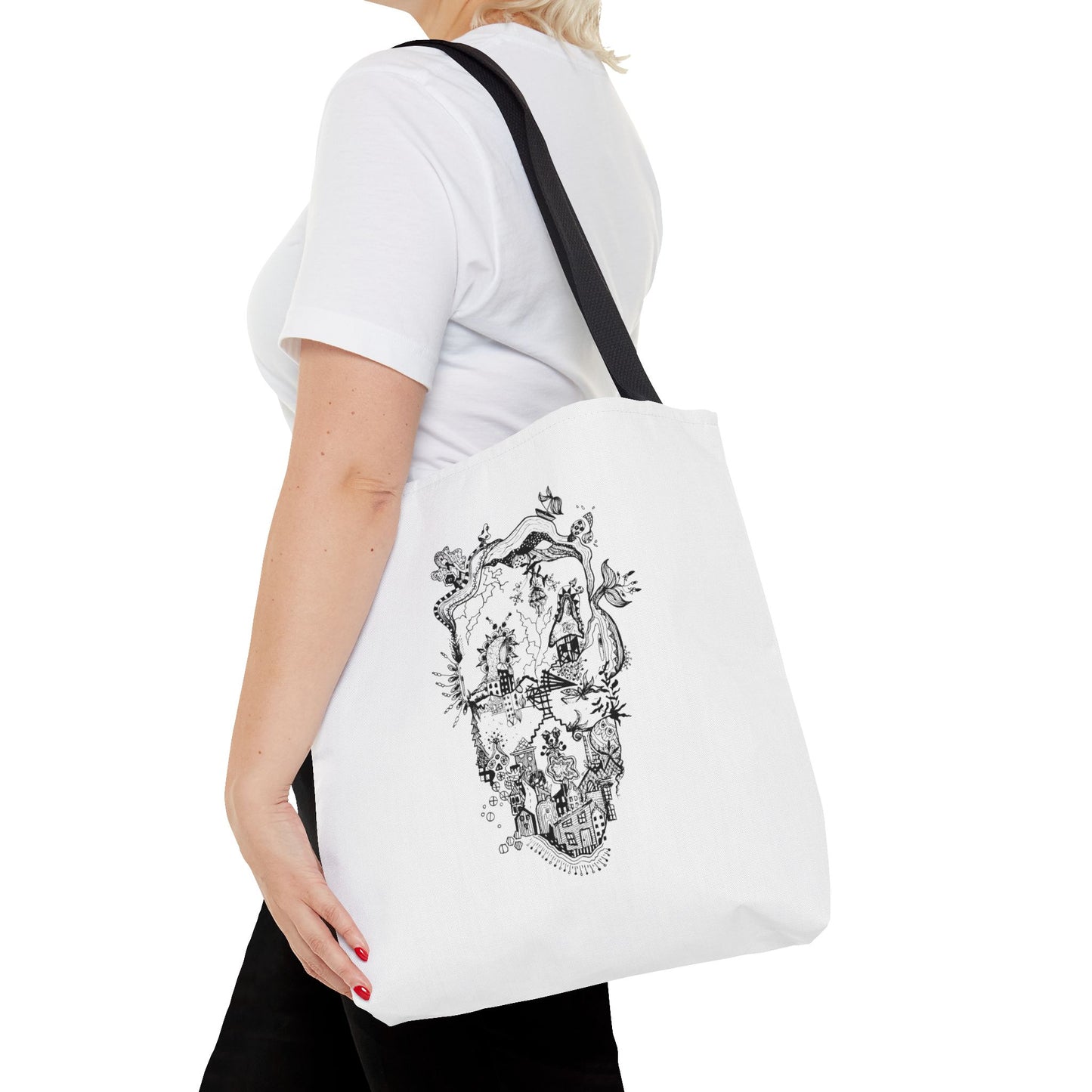 Tote bag Stoffen draagtas Man Face