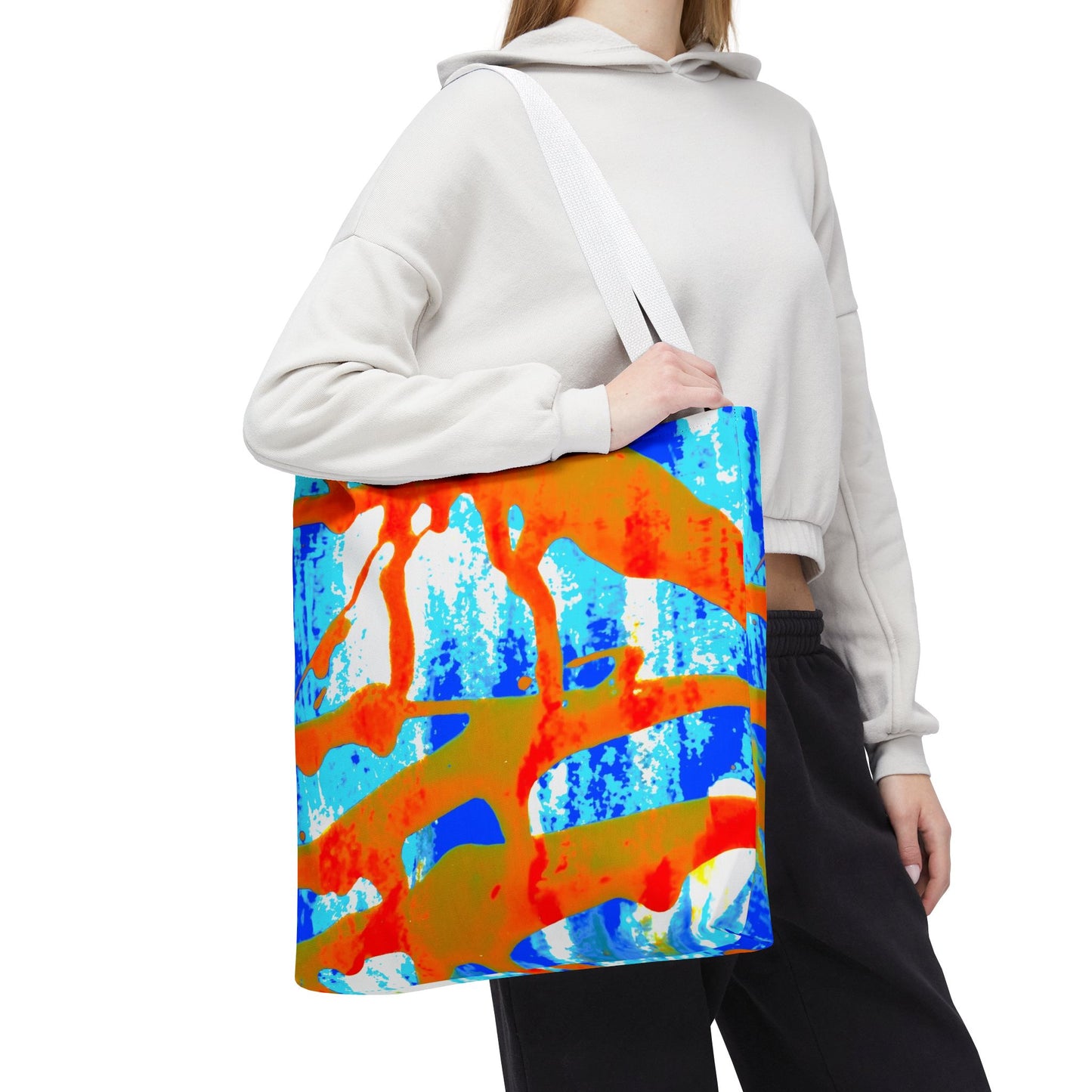 Tote bag Stoffen draagtas Blue Orange