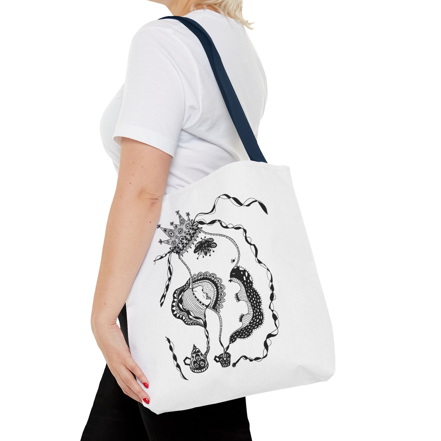 Tote bag stoffen draagtas met Unieke illustratie
