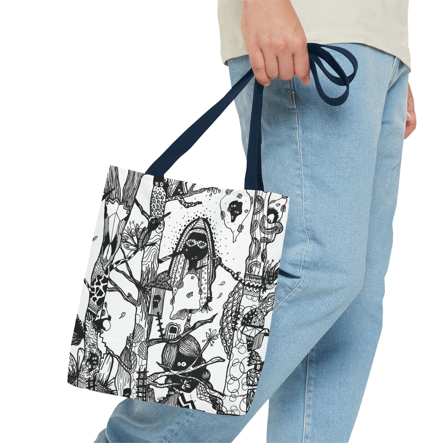 Tote bag Stoffen draagtas Unieke Illustratie