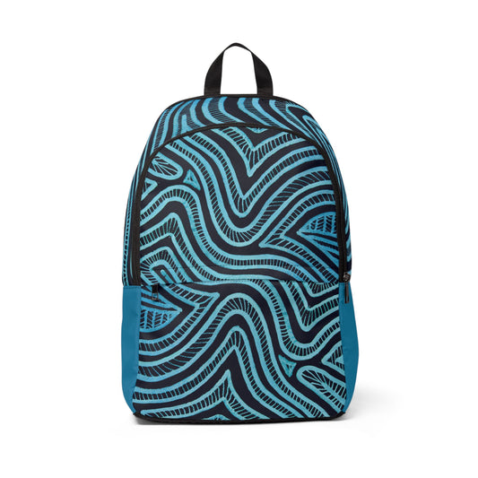 Trendy Stoffen en waterdichte laptop rugzak met blauw Design