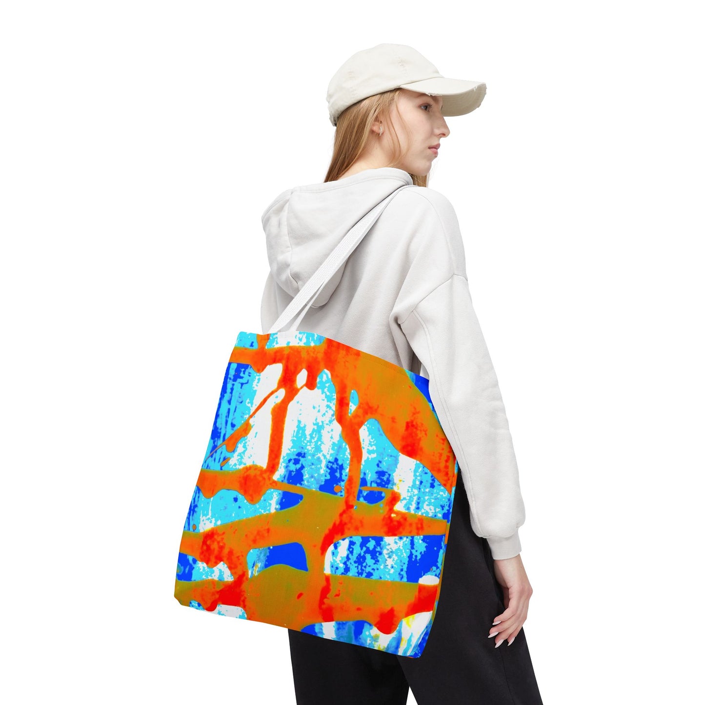 Tote bag Stoffen draagtas Blue Orange