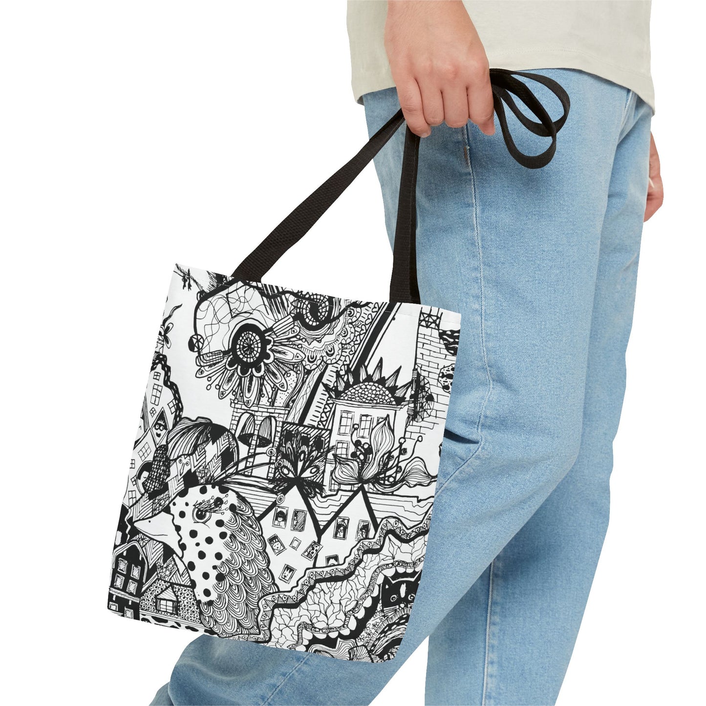 Tote bag Stoffen draagtas met Uniek ontwerp