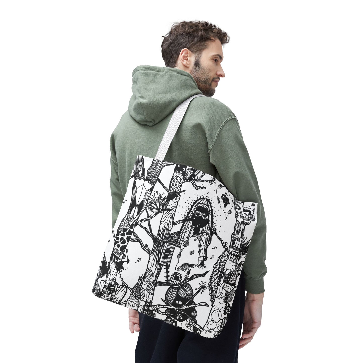 Tote bag Stoffen draagtas Unieke Illustratie