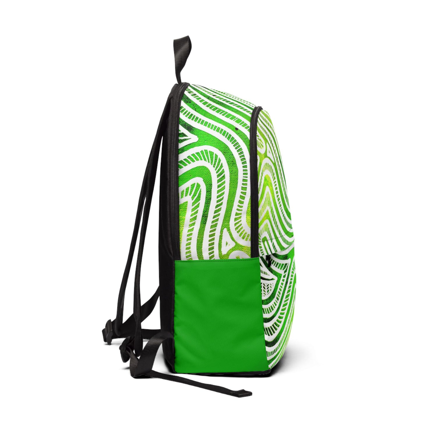 Trendy stoffen en waterdichte Laptop rugtas met Groen Design