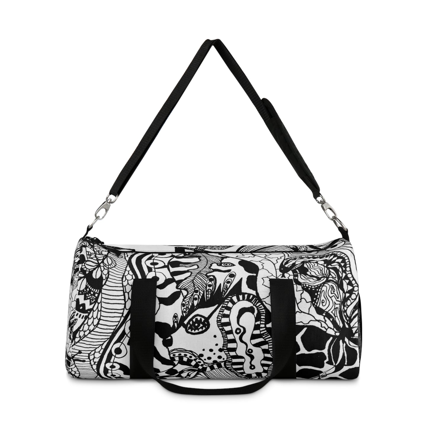 Plunjezak Duffel bag in Uniek zwart wit Design