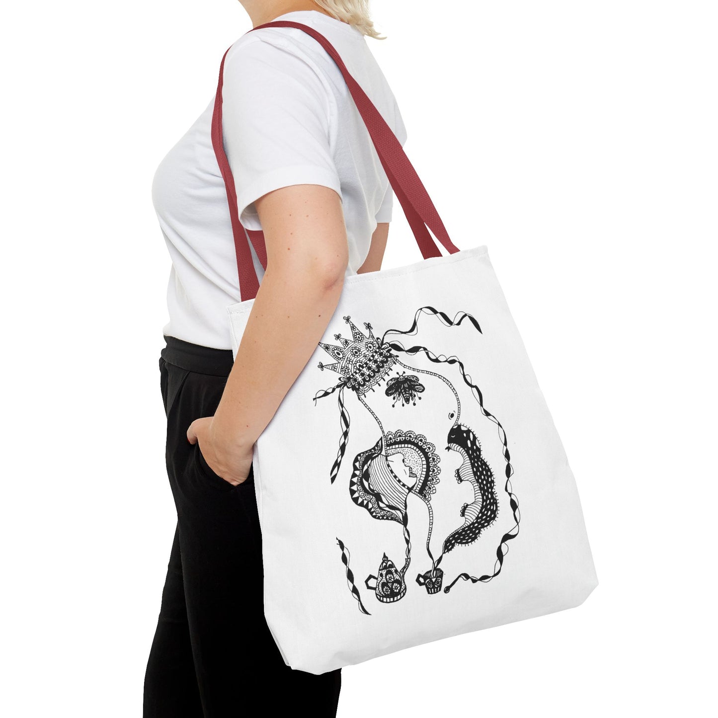 Tote bag stoffen draagtas met Unieke illustratie