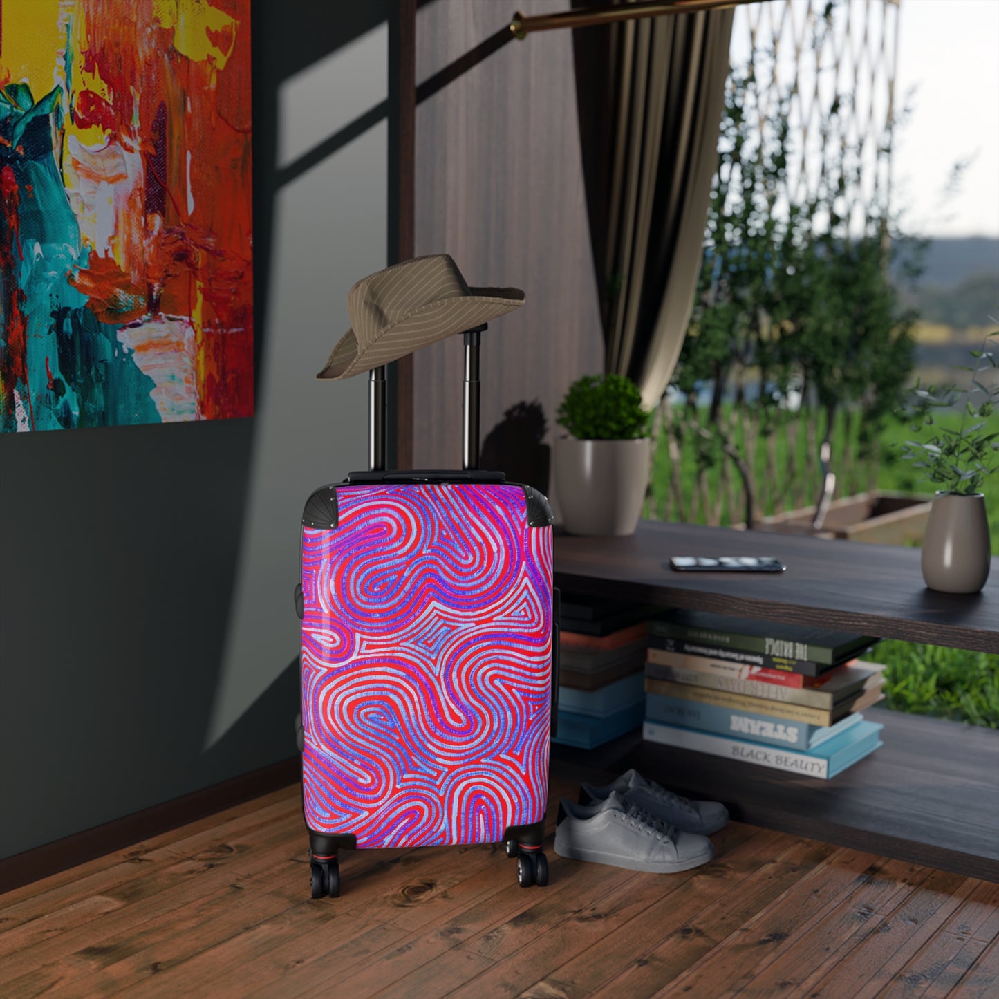 Reiskoffer met Paar roze Design