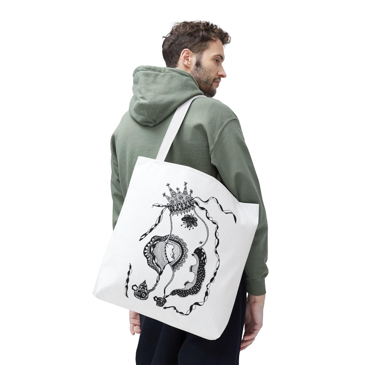 Tote bag stoffen draagtas met Unieke illustratie