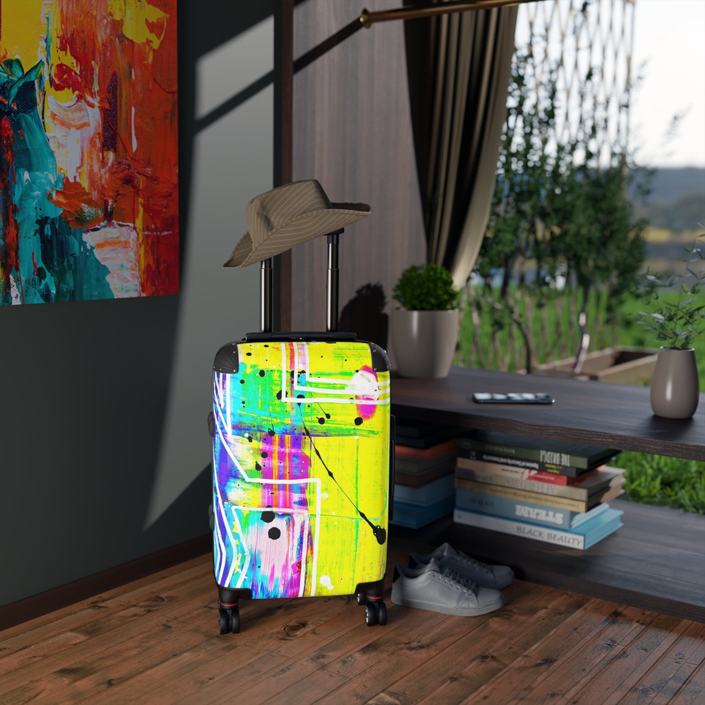 Reiskoffer met Artistiek kleurrijk Design
