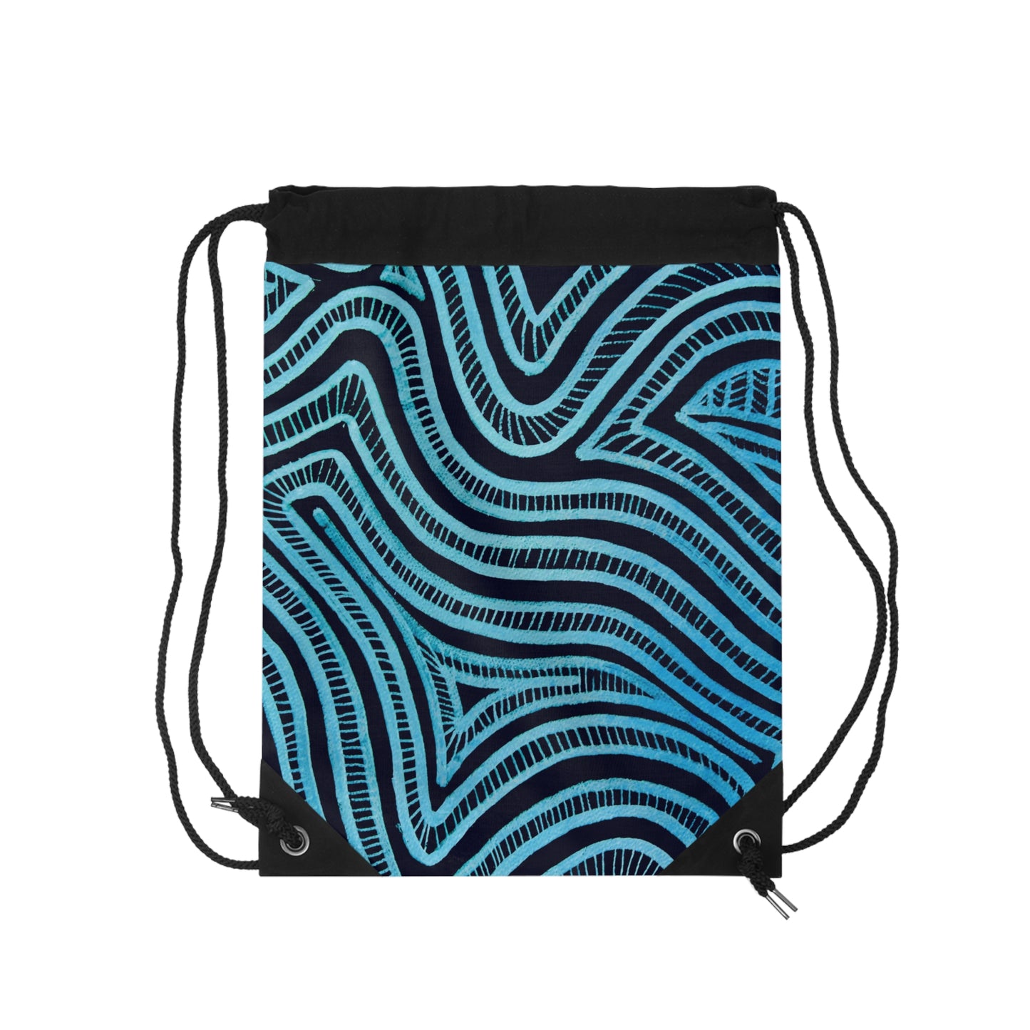 Gymtas met trekkoord met Blauw Design