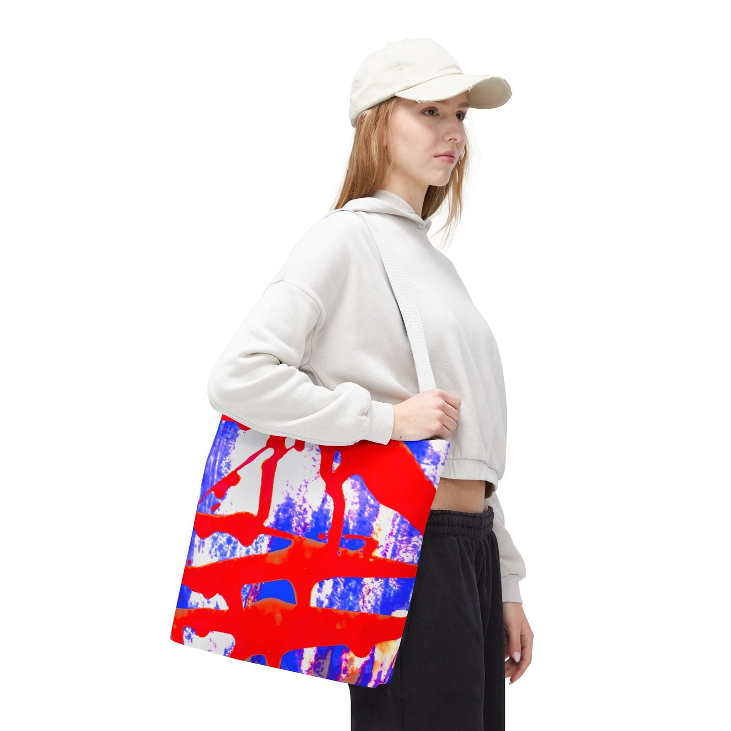 Tote bag Stoffen Draagtas Blue Red