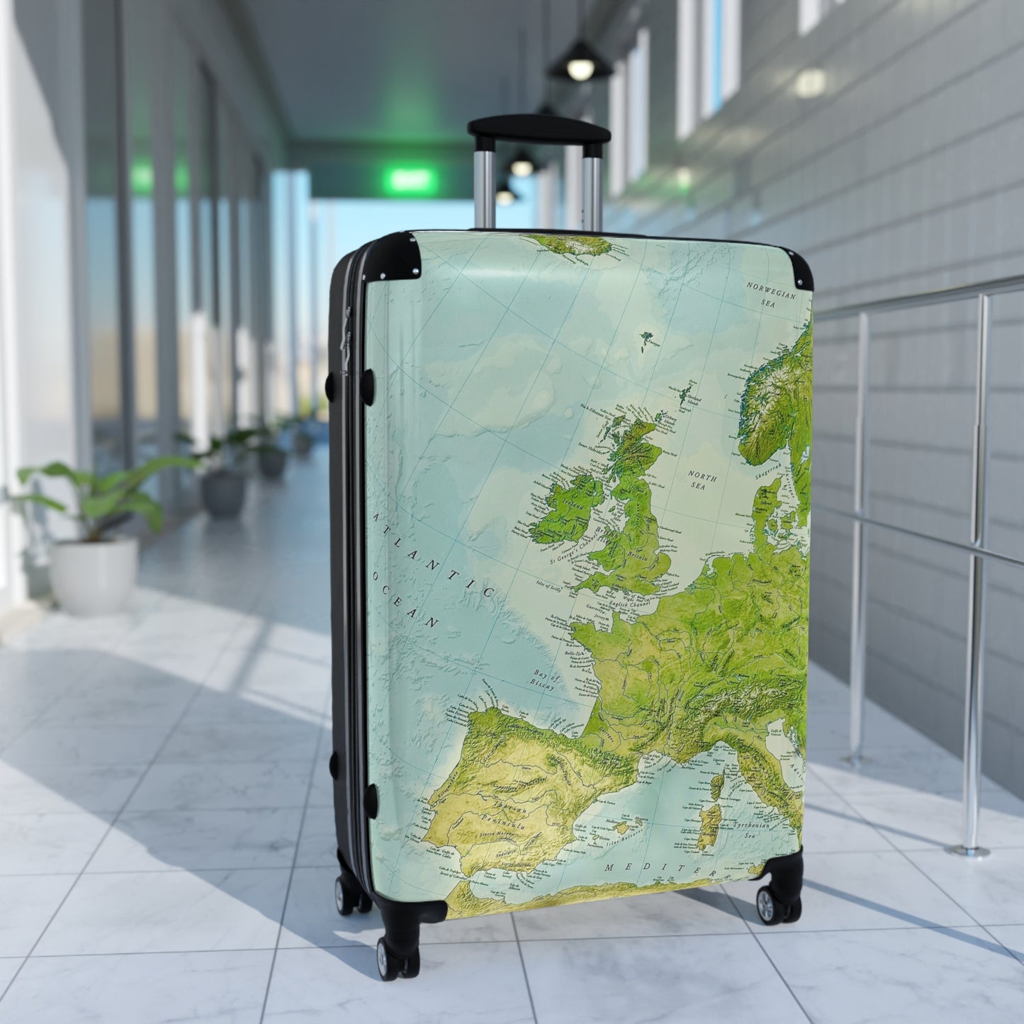 Reiskoffer met wereldkaart Design