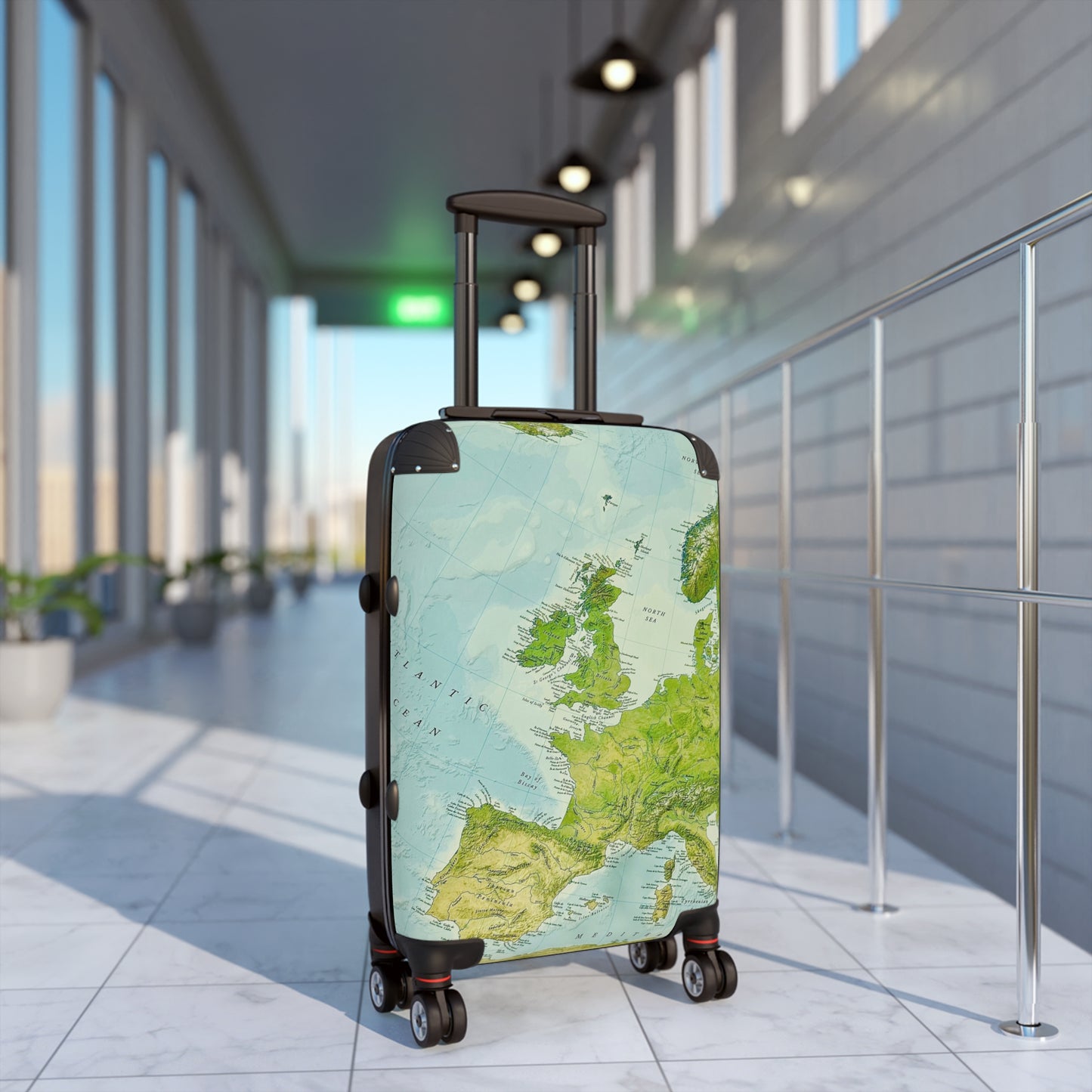 Reiskoffer met wereldkaart Design