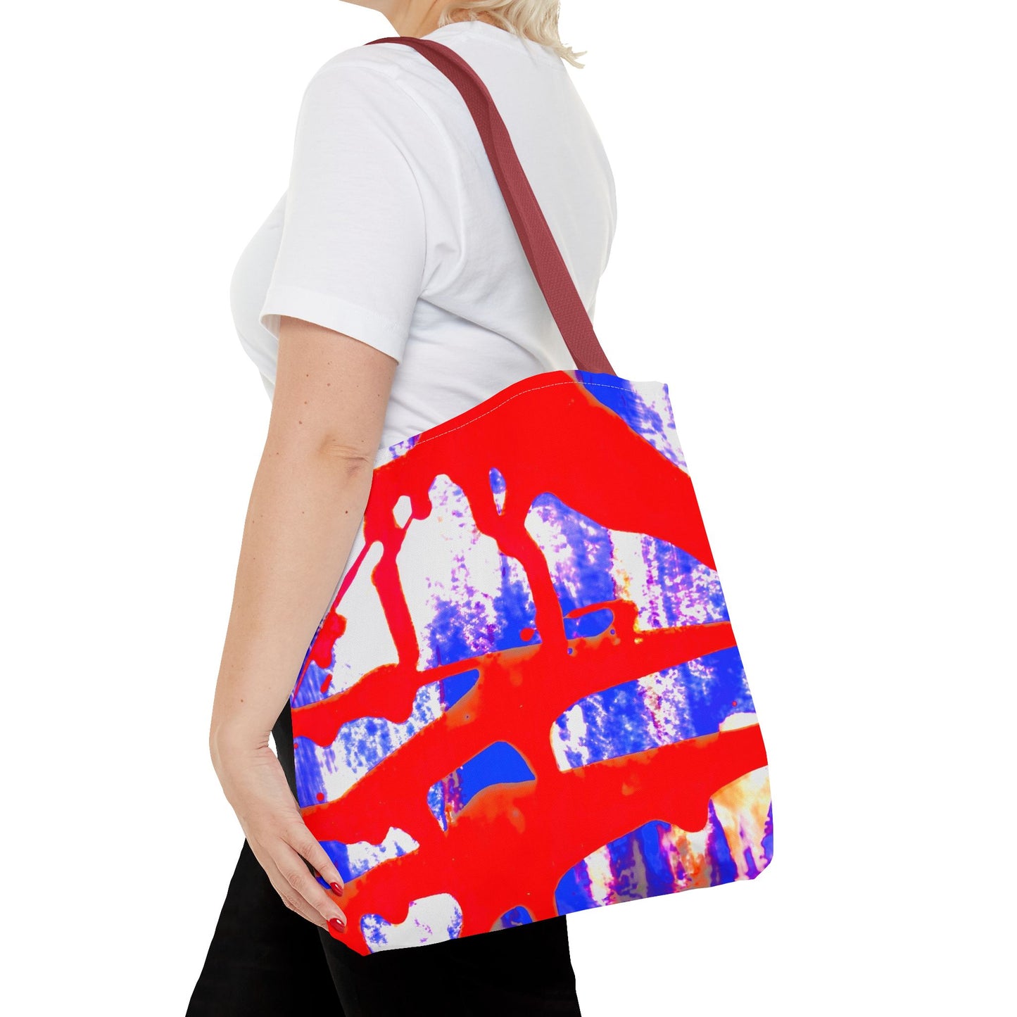 Tote bag Stoffen Draagtas Blue Red