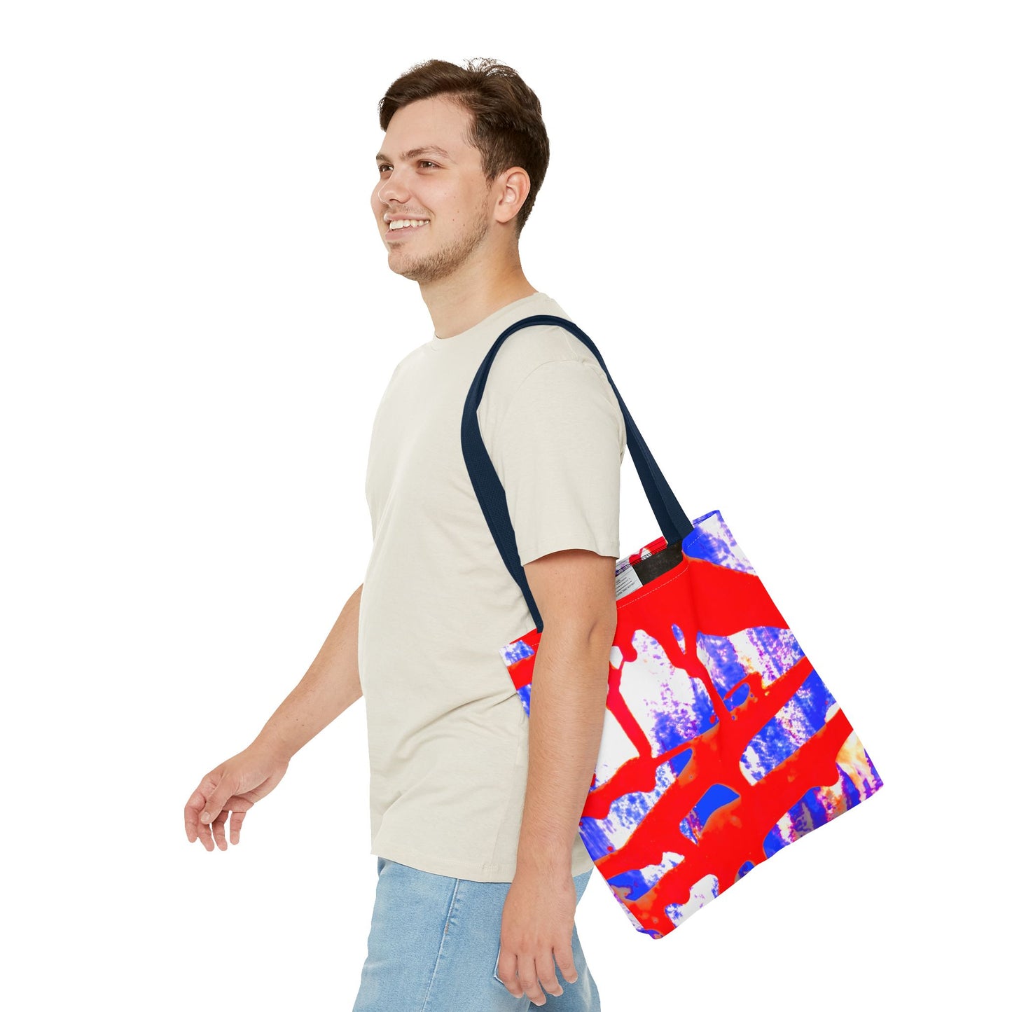 Tote bag Stoffen Draagtas Blue Red