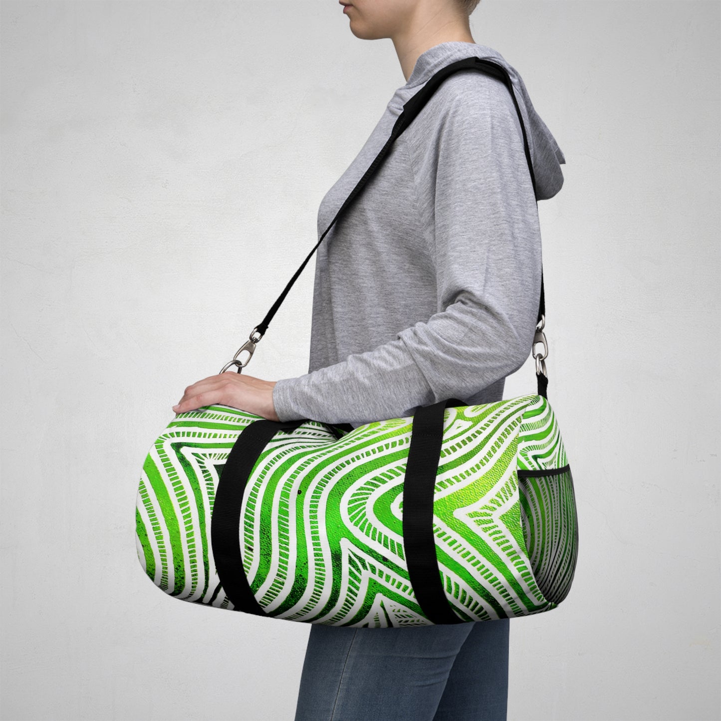 Plunjezak Duffel bag met Groen Design