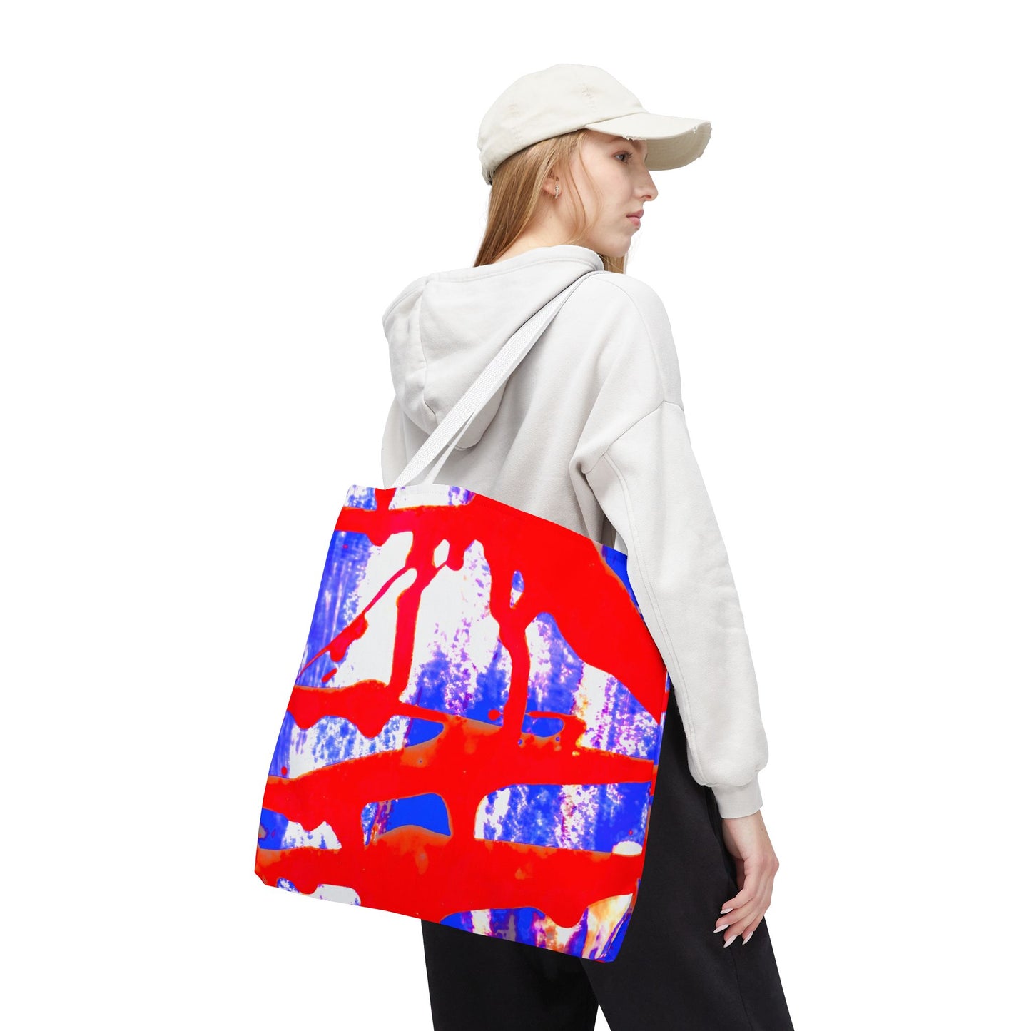 Tote bag Stoffen Draagtas Blue Red