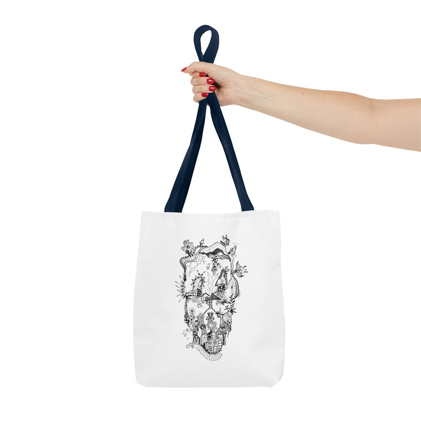 Tote bag Stoffen draagtas Man Face