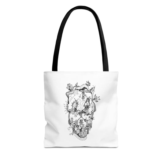 Tote bag Stoffen draagtas Man Face
