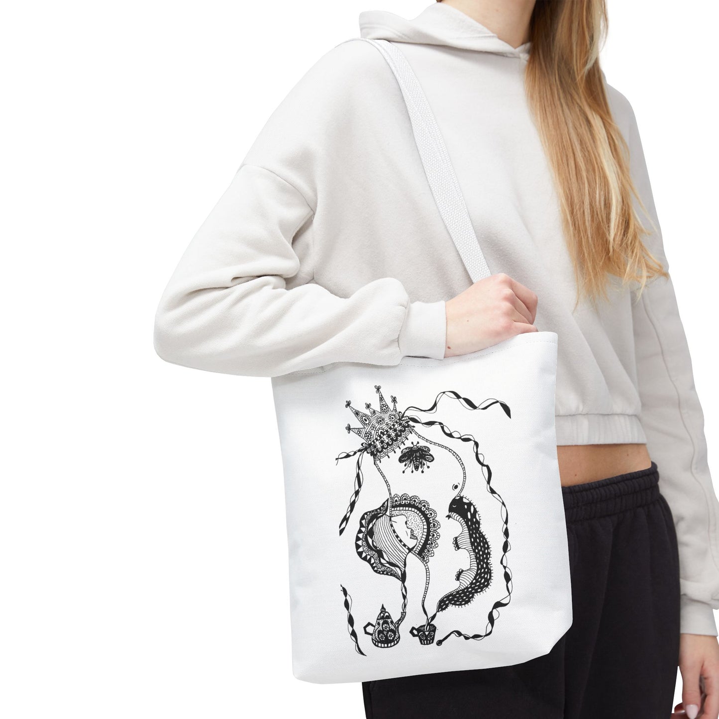 Tote bag stoffen draagtas met Unieke illustratie
