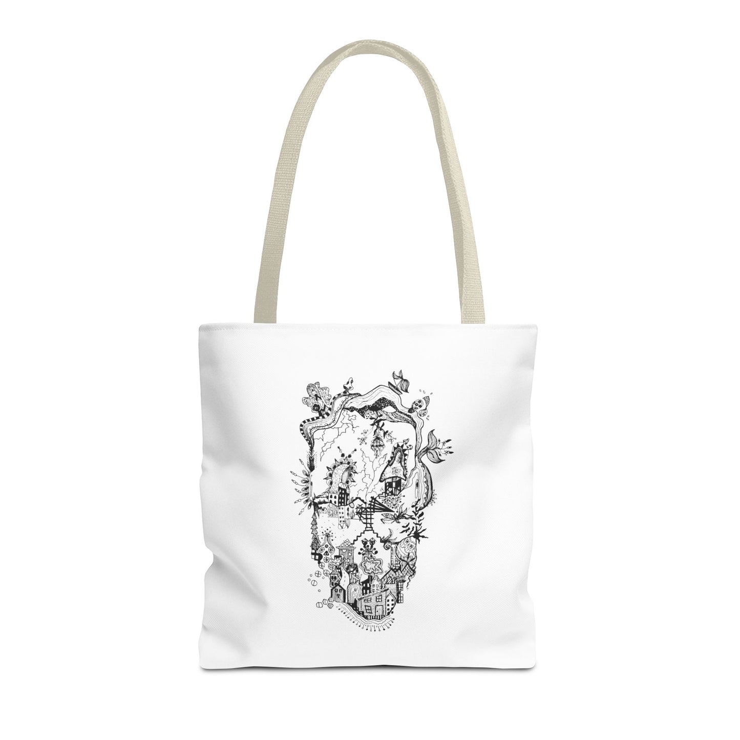 Tote bag Stoffen draagtas Man Face