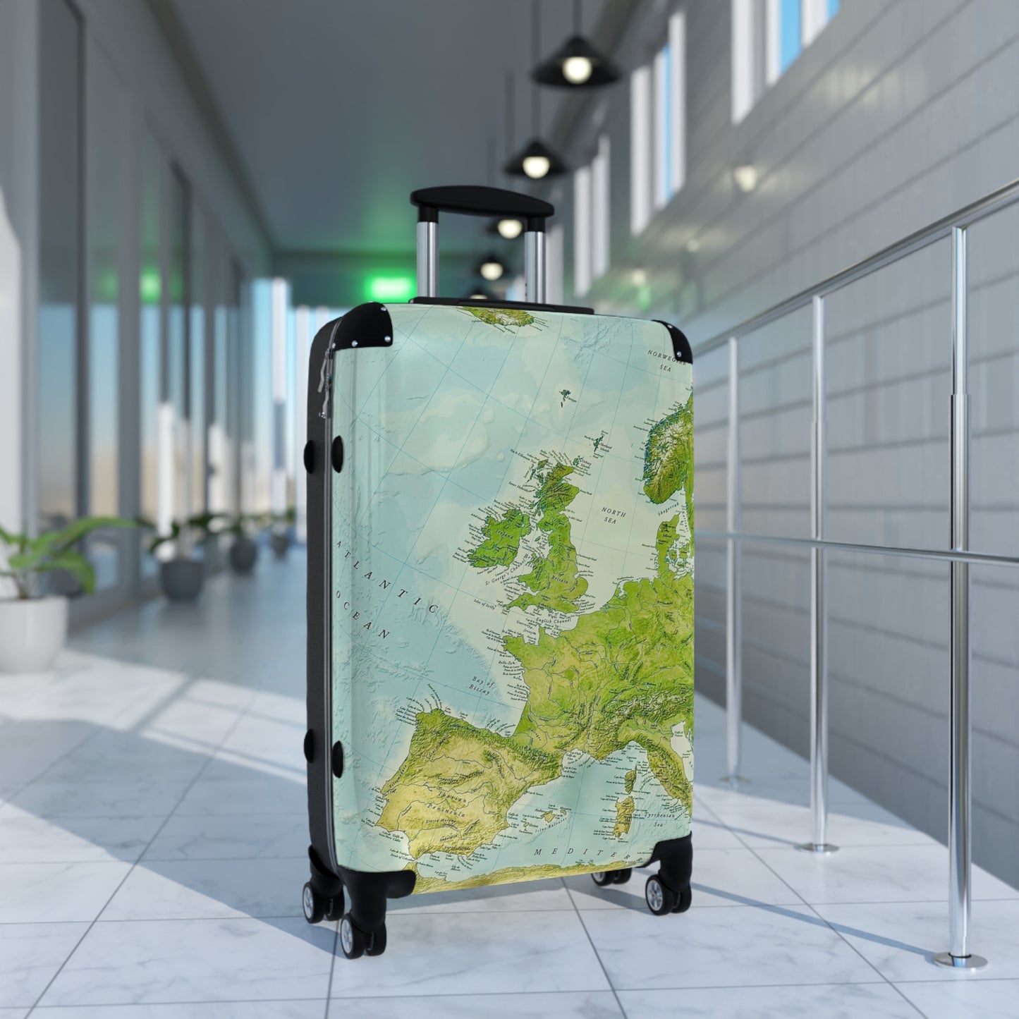 Reiskoffer met wereldkaart Design