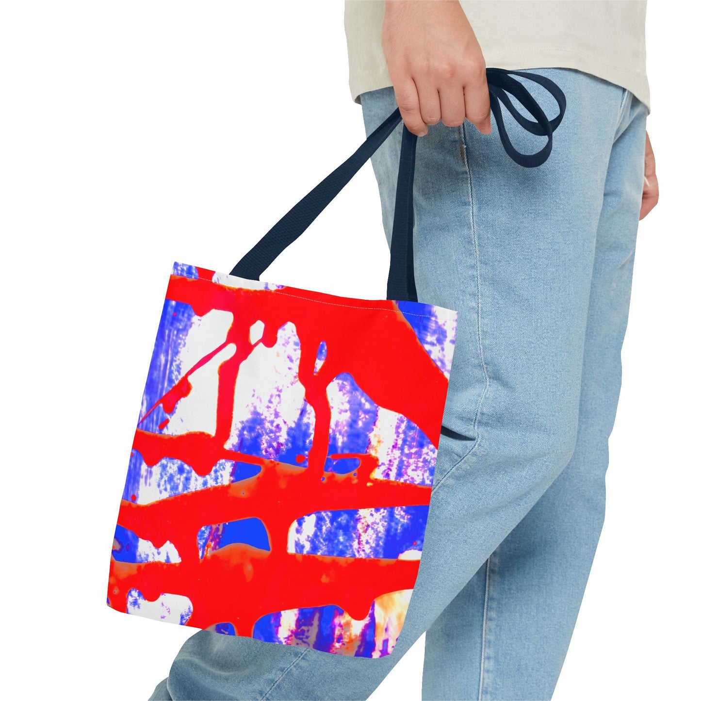Tote bag Stoffen Draagtas Blue Red